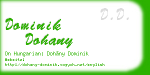 dominik dohany business card