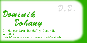 dominik dohany business card